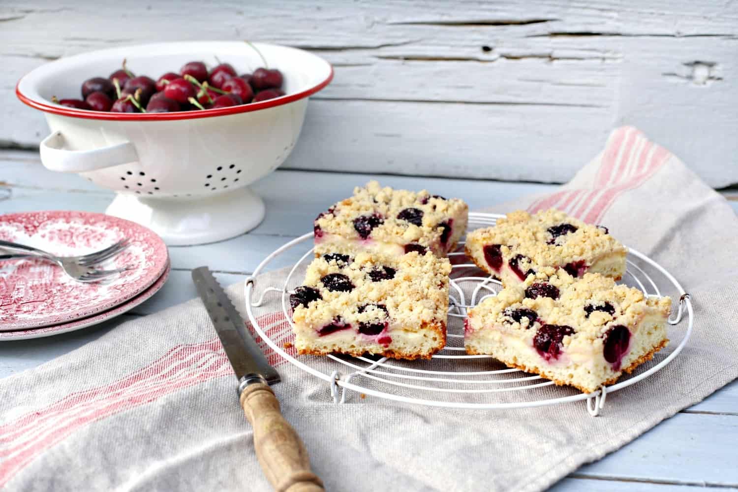 Himmlischer Kirschkuchen mit Streuseln