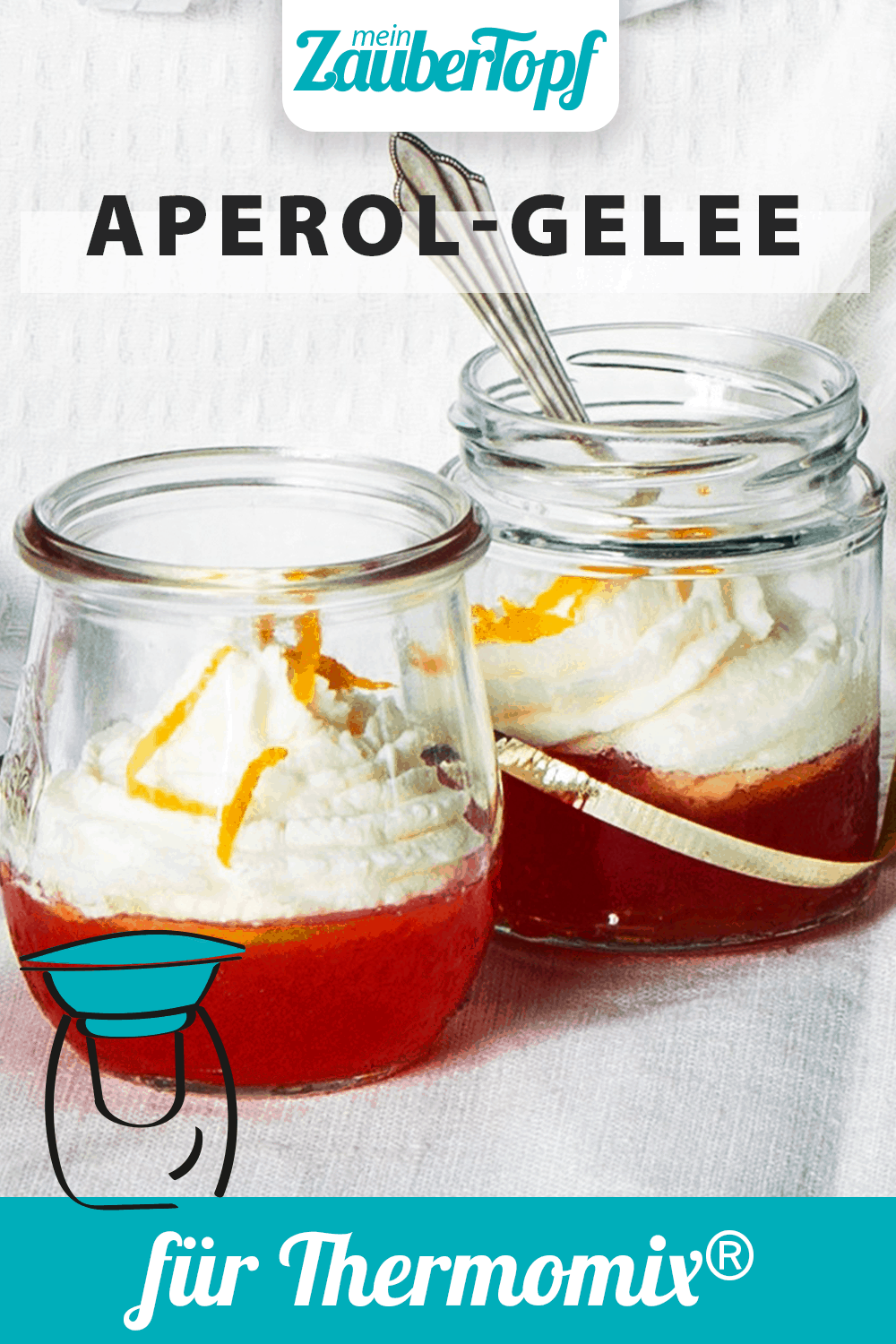 Aperol-Gelee mit weißer Schokoladenmousse aus dem Thermomix® – Foto: Anna Gieseler