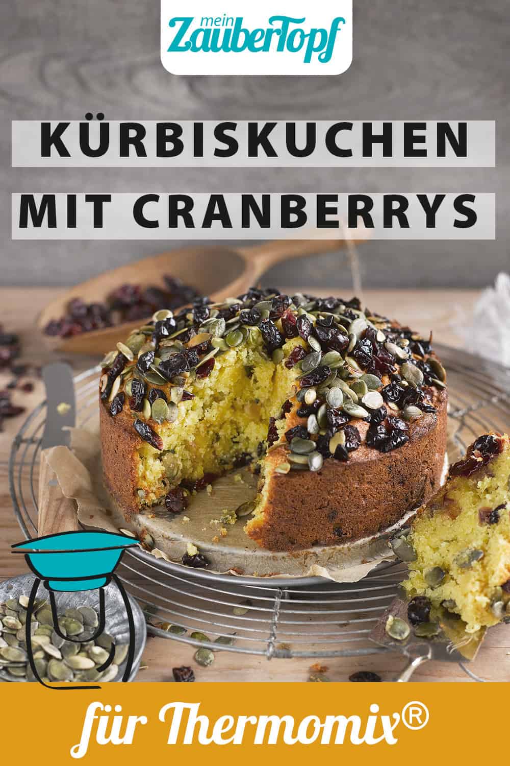 Kürbiskuchen mit Cranberrys mit dem Thermomix® - Foto: Frauke Antholz