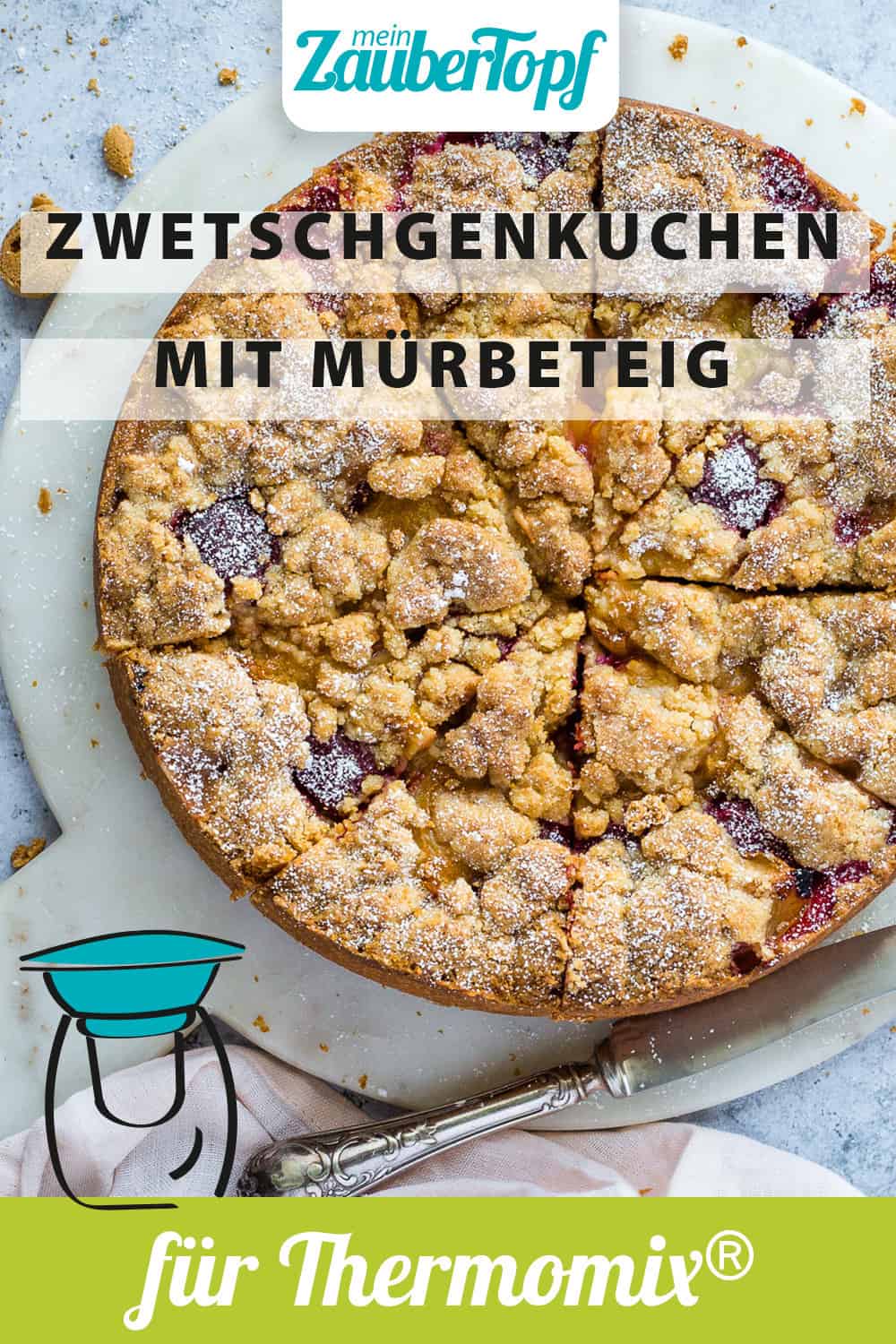 Zwetschgenkuchen mit Mürbeteig mit dem Thermomix® – Foto: Désirée Peikert