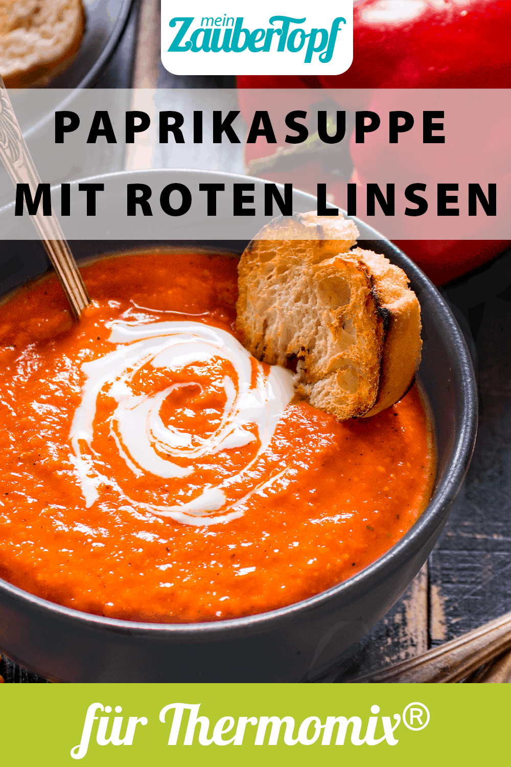 Paprikasuppe mit roten Linsen aus dem Thermomix® - Foto: its_al_dente