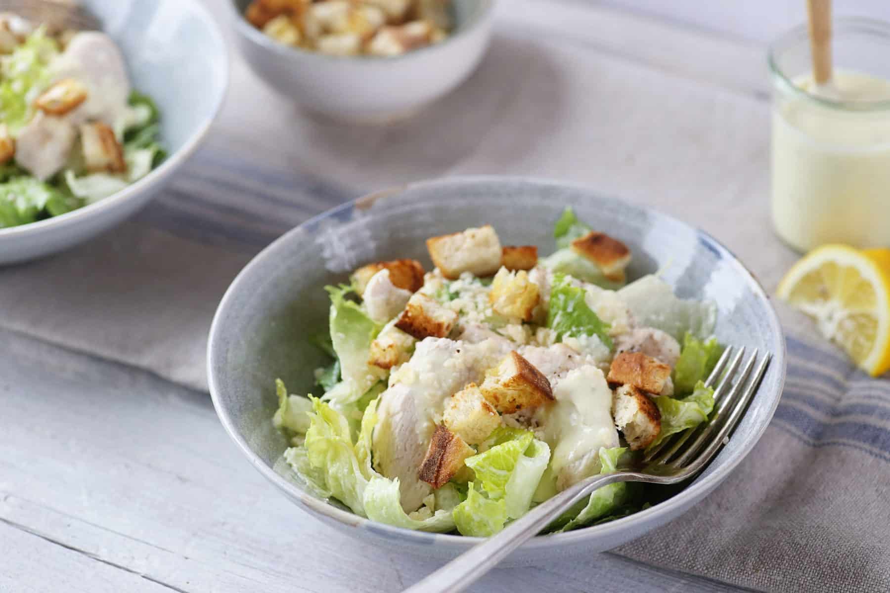 Caesar Salad mit Hühnchen – Rezept für den Thermomix®