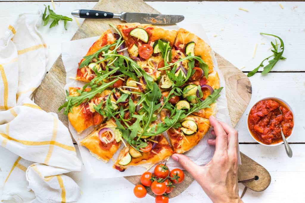 Vegane Pizza mit dem Thermomix® – Foto: Désirée Peikert