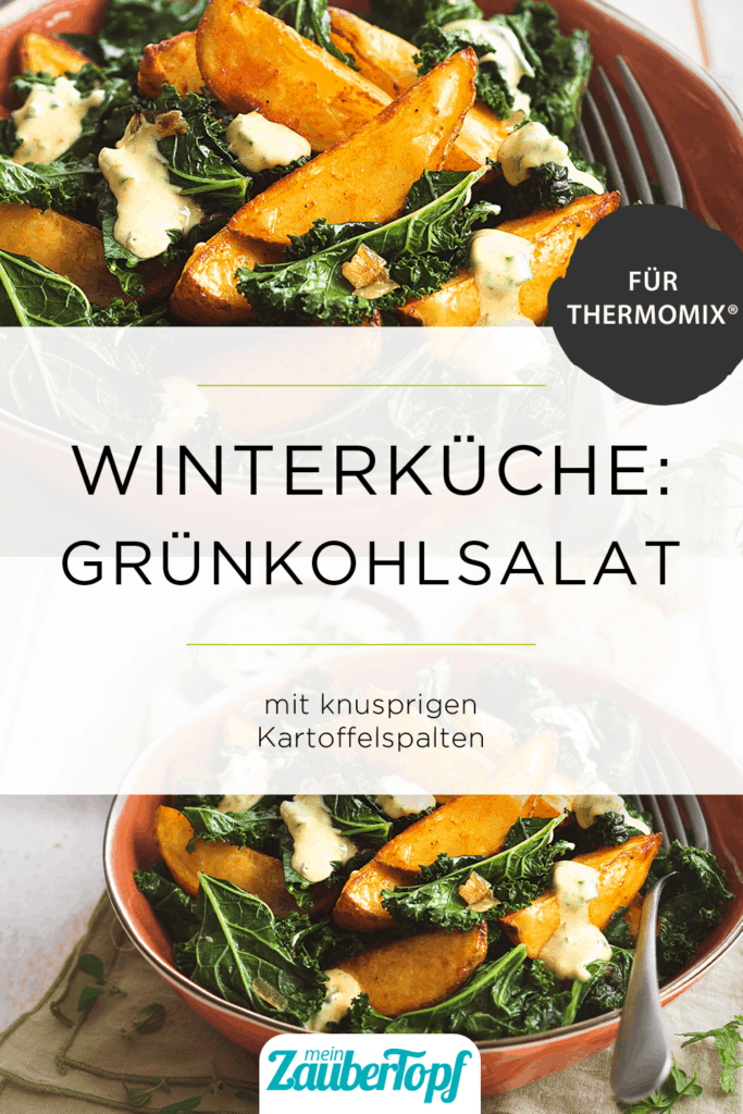 Grünkohlsalat mit Kartoffelspalten mit dem Thermomix® – Foto: Ira Leoni