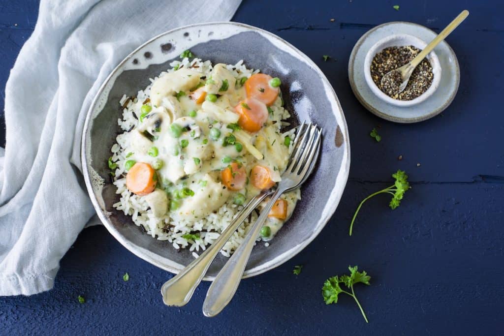 Frikassee mit Seitan aus dem ZauberTopf-Club – Foto: Désiree Peikert