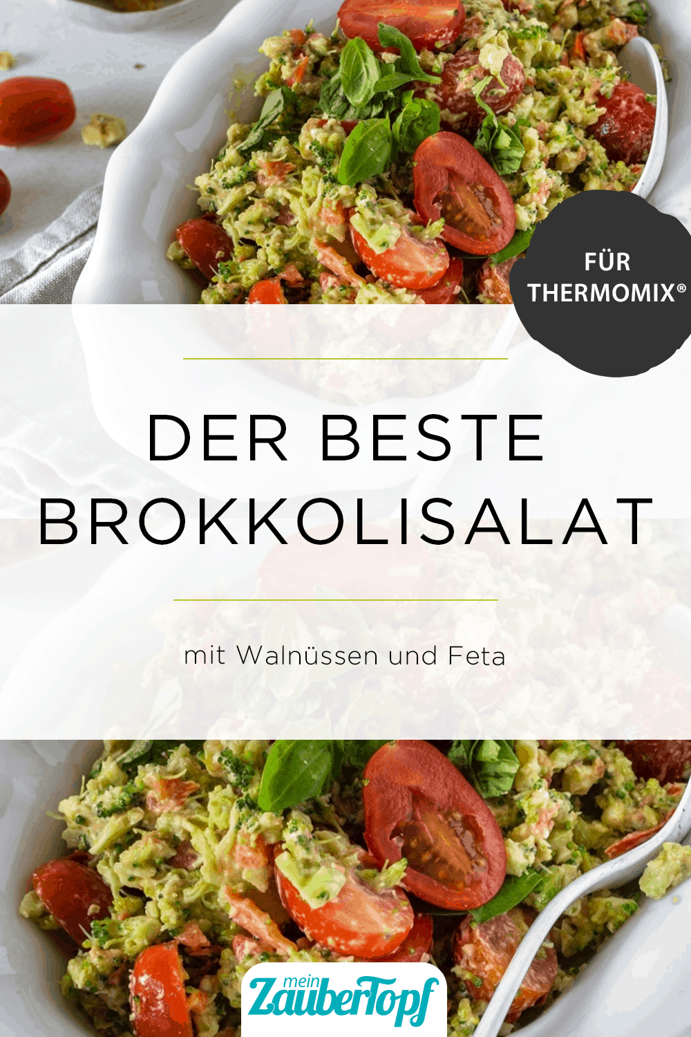 Brokkolisalat mit Feta und Walnüssen - ZauberTopf