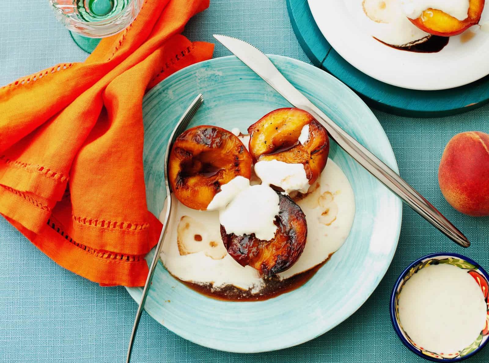 Gegrillter Pfirsich mit Mascarponecreme – Rezept für den Thermomix®