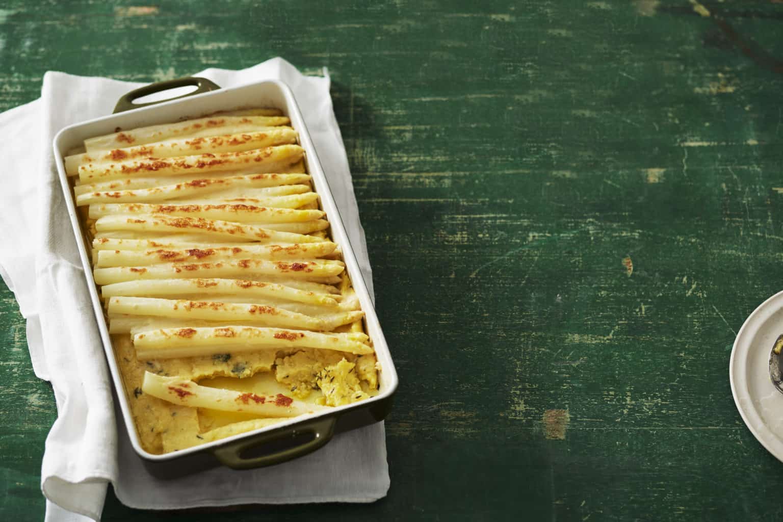 Gratinierter Spargel auf Thymian-Polenta mit dem Monsieur Cuisine