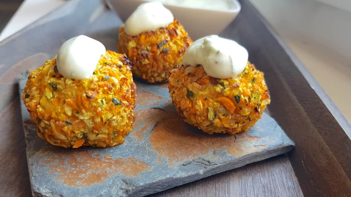 Gemüsebällchen aus dem Backofen mit dem Monsieur Cuisine