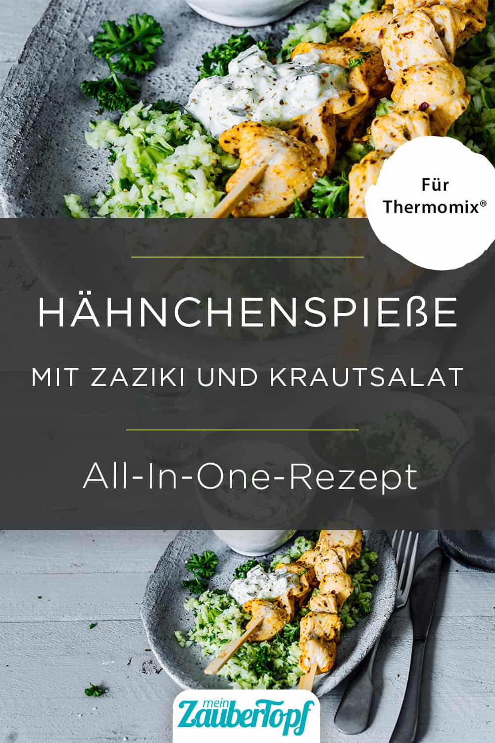 Hähnchenspieße mit Zaziki und Krautsalat mit dem Thermomix® - Foto: Tina Bumann