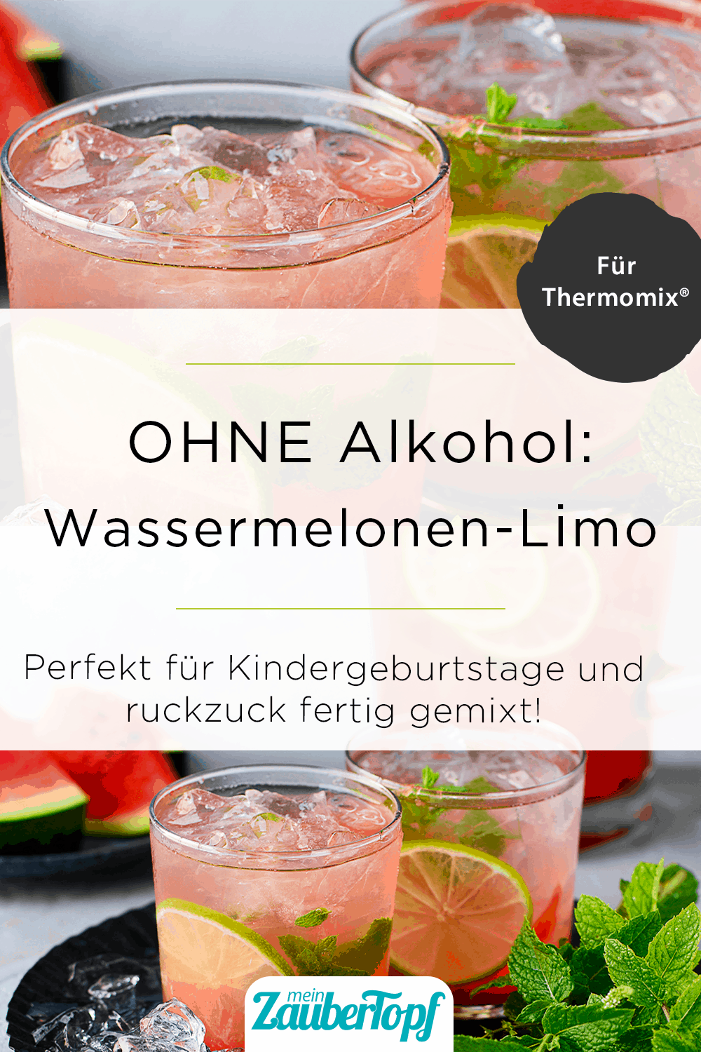 Alkoholfreie Wassermelonen-Limonade aus dem Thermomix® - StockFood / Schall, Ewgenija