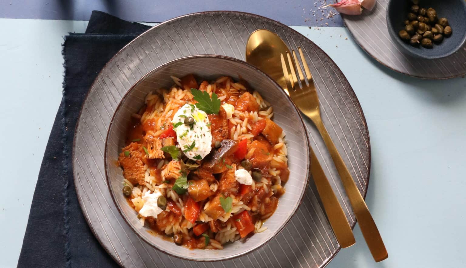 Risoni-Risotto mit Hähnchen