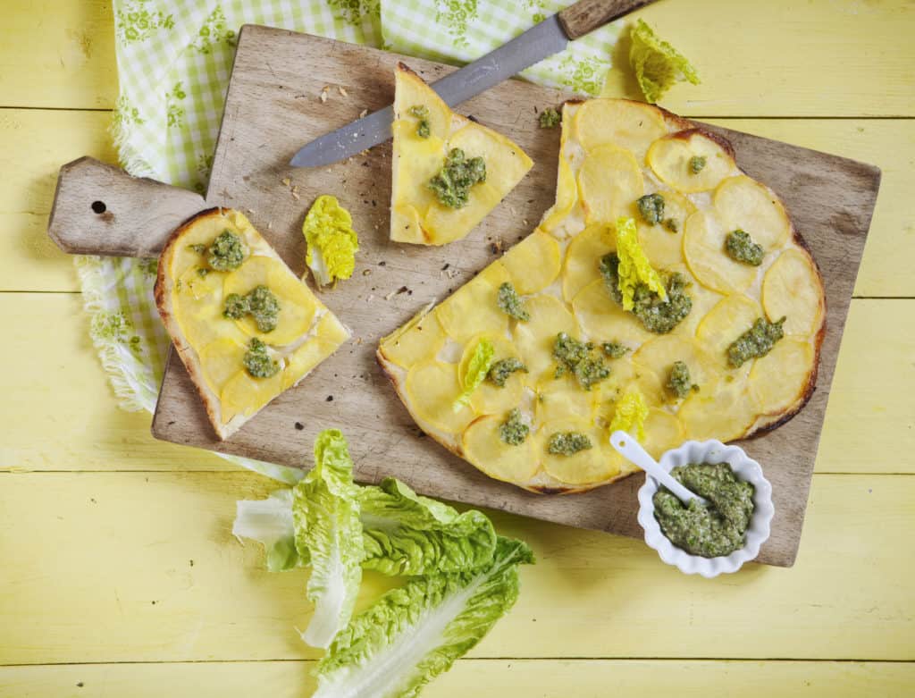 Kartoffelkuchen mit Salatpesto mit dem Thermomix® - Foto: Frauke Antholz