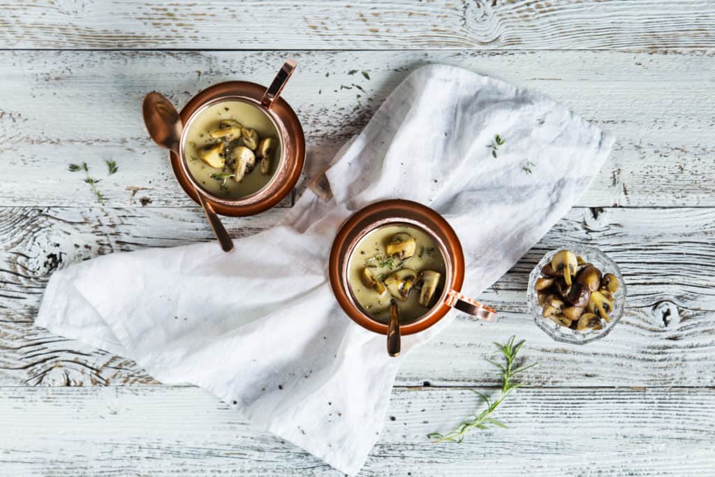 Maronencremesuppe mit Pilztopping mit dem Thermomix® – Foto: Anna Gieseler