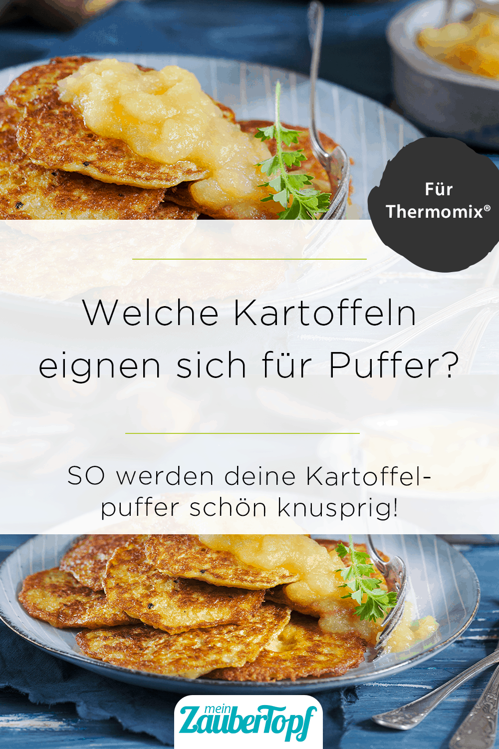 Kartoffelpuffer mit Apfelmus mit dem Thermomix® – Foto: Ira Leoni