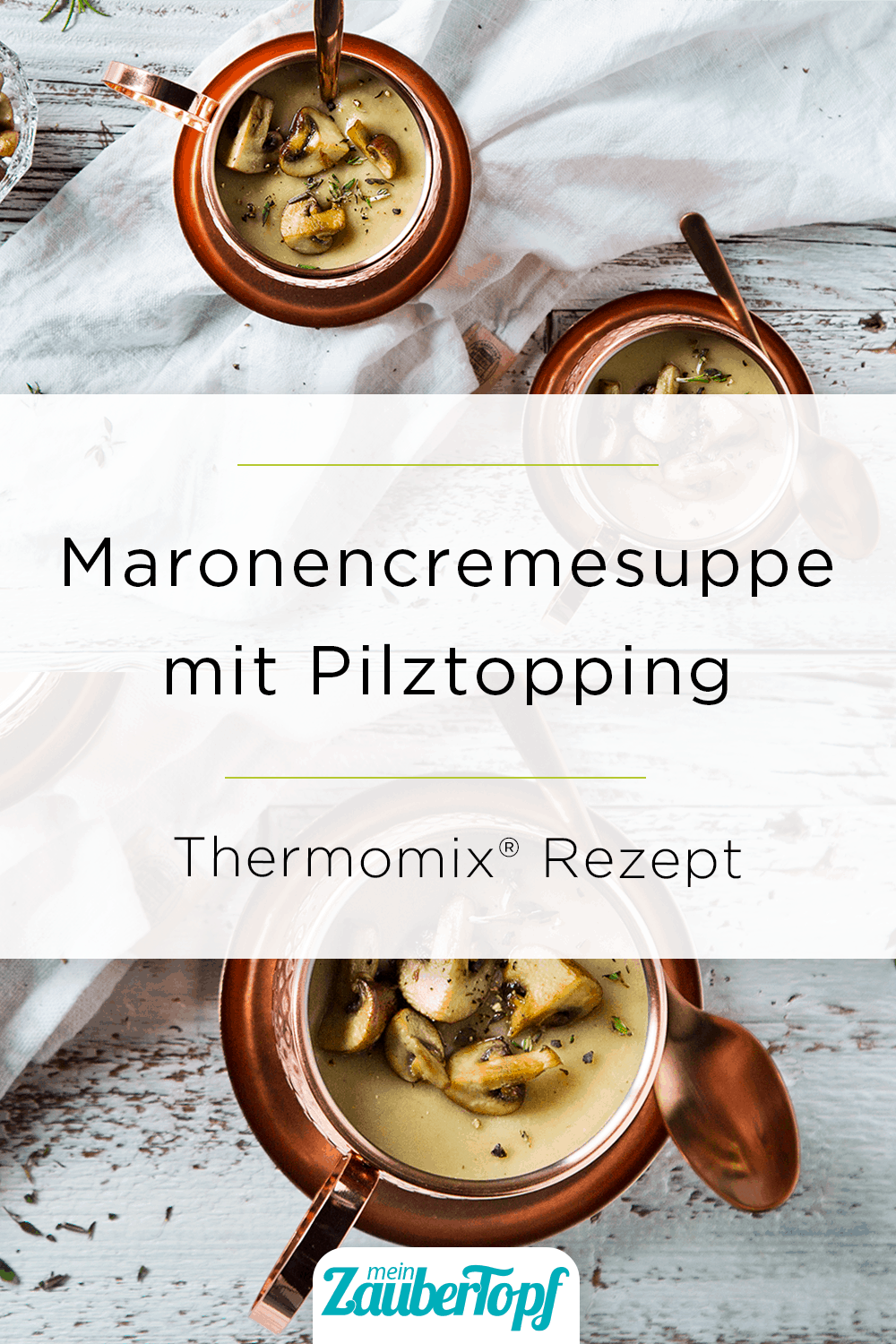 Maronencremesuppe mit Pilztopping mit dem Thermomix® – Foto: Anna Gieseler