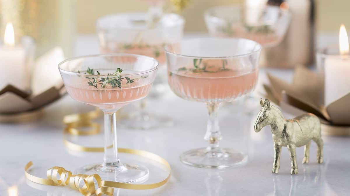 Rosa Festtagspunsch