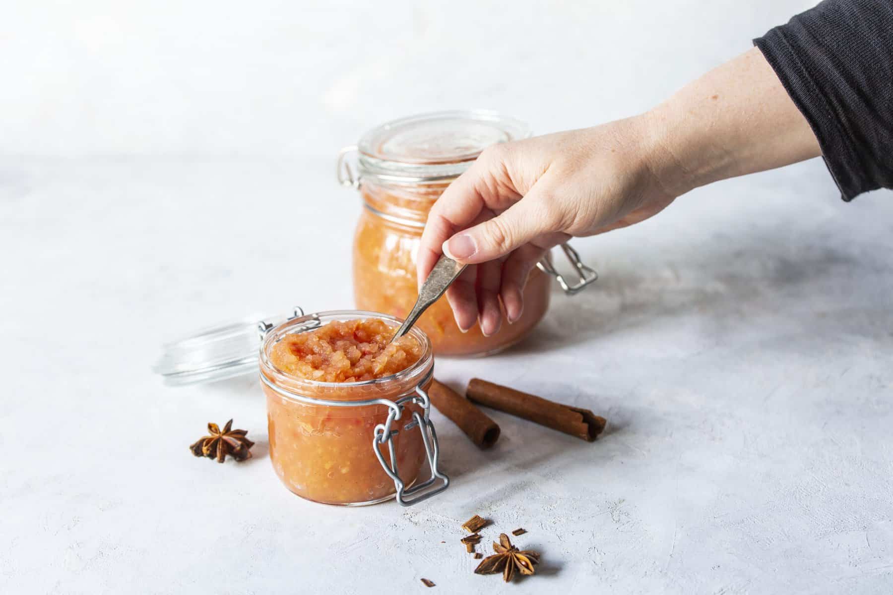 Apfelmus mit roten Äpfeln – Rezept für den Monsieur Cuisine