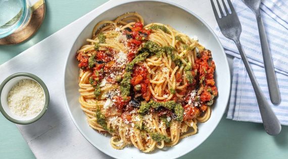 Spaghetti Puttanesca mit HelloFresh