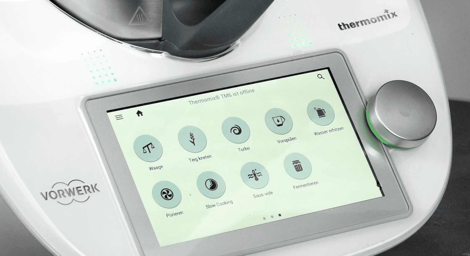 Die Funktionen des Thermomix® auf dem Display – Foto: Anna Gieseler