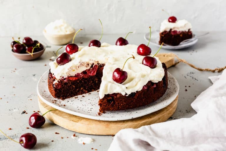Schoko-Kirsch-Kuchen mit Frischkäse – Rezept für Thermomix®