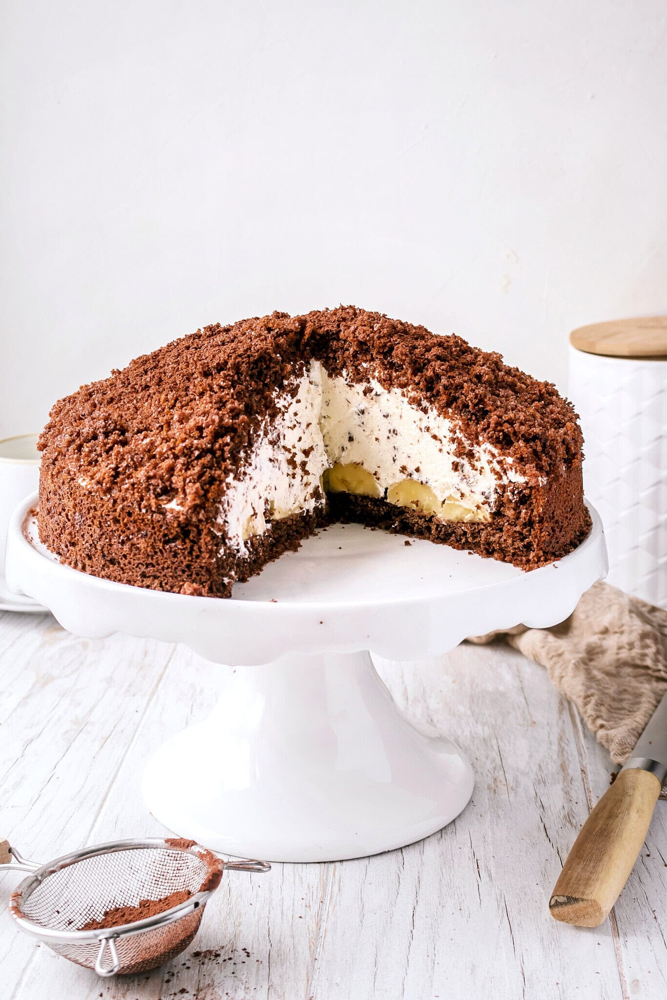 Klassischer Maulwurfkuchen mit Banane – Foto: Sandra Leibinger