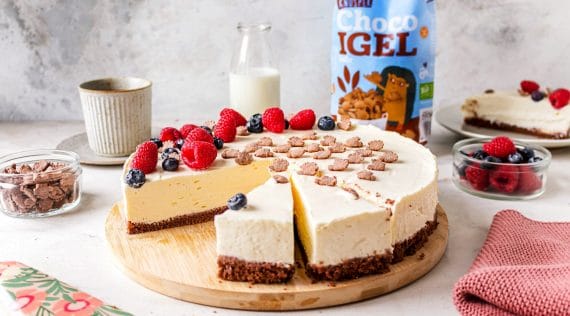 No Bake Cheesecake mit Knusper Choco Igeln – Foto: Sandra Leibinger